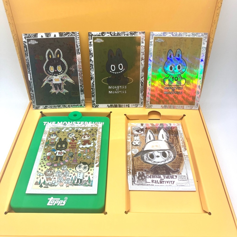 Labubu x Topps Chrome The Monsters 10th Anniversary Hobby Box Trading Card Set